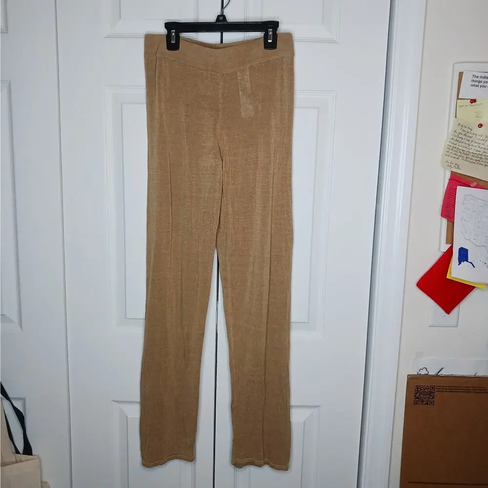 Zara Linen Semi-Sheer Knit Pants Size Medium